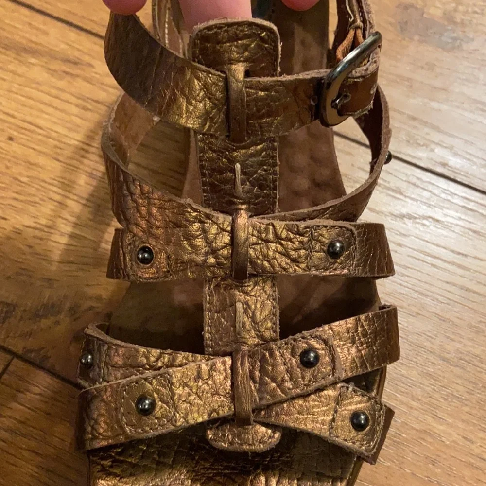 SoftWalk Bronze Strappy Shoes